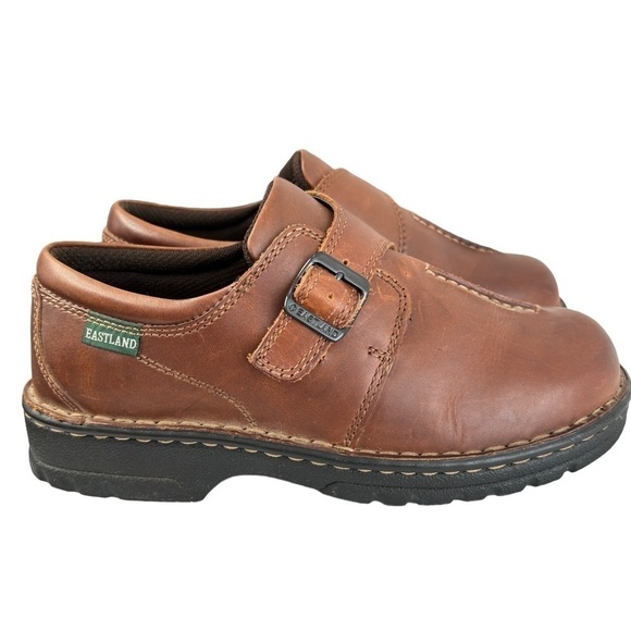 Eastland Womens Syracuse Chunky Oxford Shoes Brown Comfort Leather Size 8.5 Wide - Picture 10 of 13